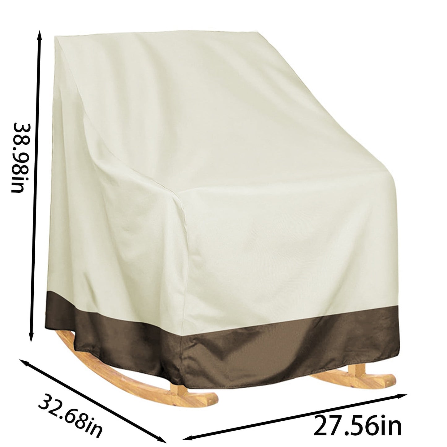 Kdkad Patio Benches Loveseat Covers, Heavy Duty Patio Deep Bench Loveseat Cover, Waterproof Outdoor Deep Sofa Cover, Lawn Patio Furniture Covers with Air Vent 39×32.7×27.6 in Beige