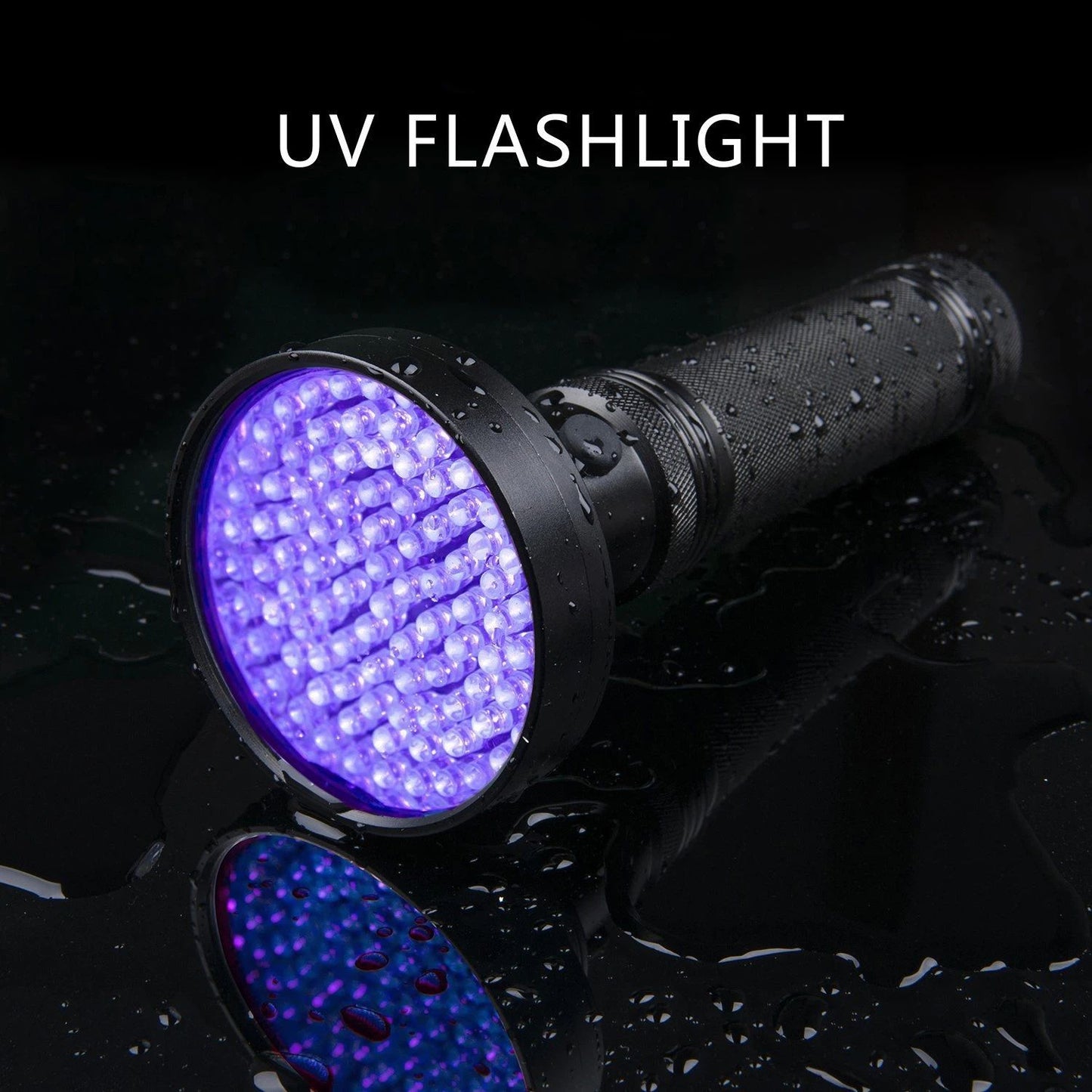 Ultraviolet Flashlights UV Detector, LED Flashlights  Pet Urine Detector for Cat Urine, Stains, Bed Bug, Batteries not Included (100-UV purple flashlight)