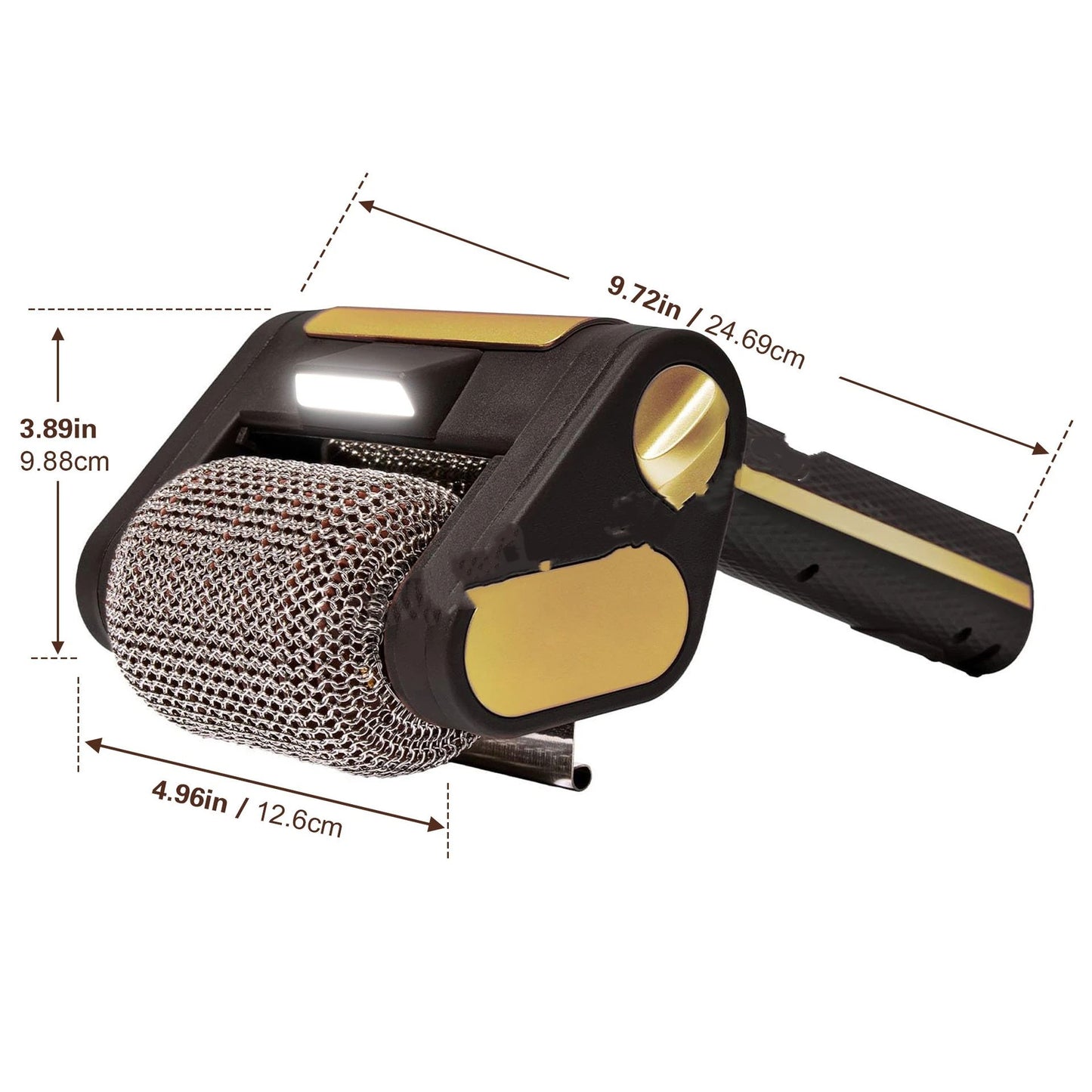 Electric Grill Cleaner Bristle Free – Cordless, Rechargeable BBQ Grill Brush with 350 RPM Stainless Roller, LED Light, Dishwasher-Safe for Gas/Charcoal Grills