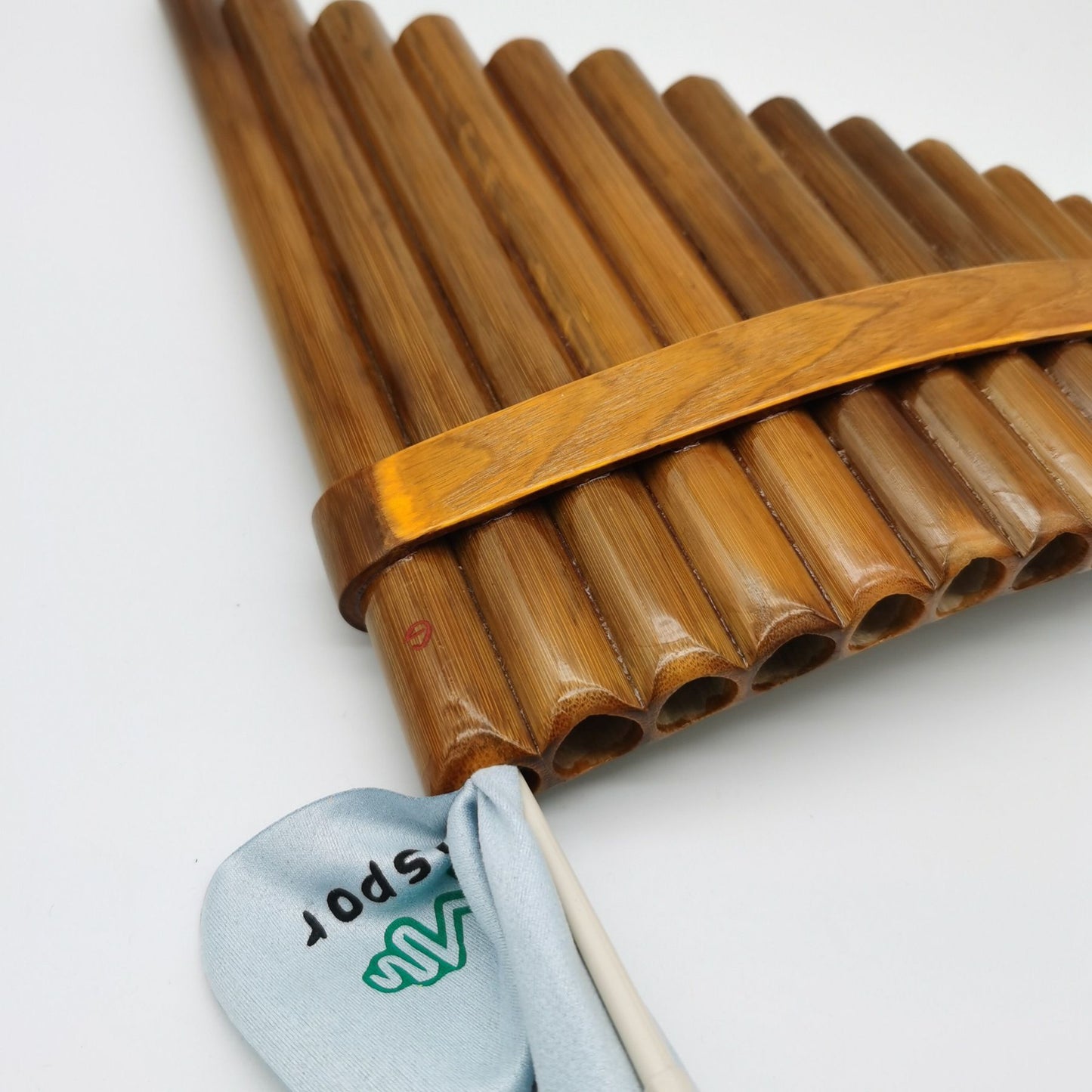 15 Pipes Brown Pan Flute G Key Chinese Traditional Musical Instrument Pan Pipes Woodwind Instrument (Right-Hand)