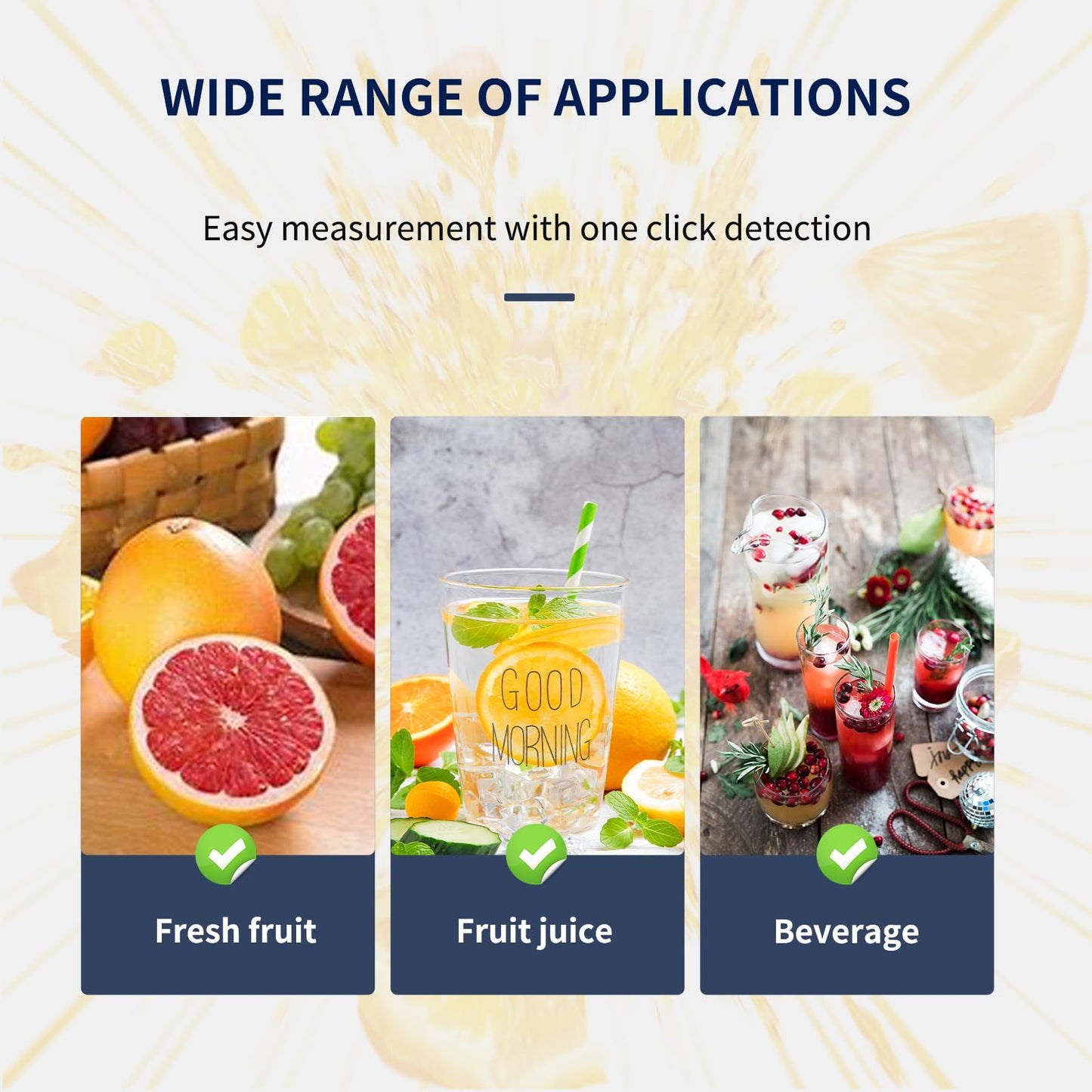 Digital Brix Refractometer  brix Meter Refractometer Automatic Temperature Compensation Brix Refractometer Range 0-55%，±0.1% Precision for Fruit Juice Coffee
