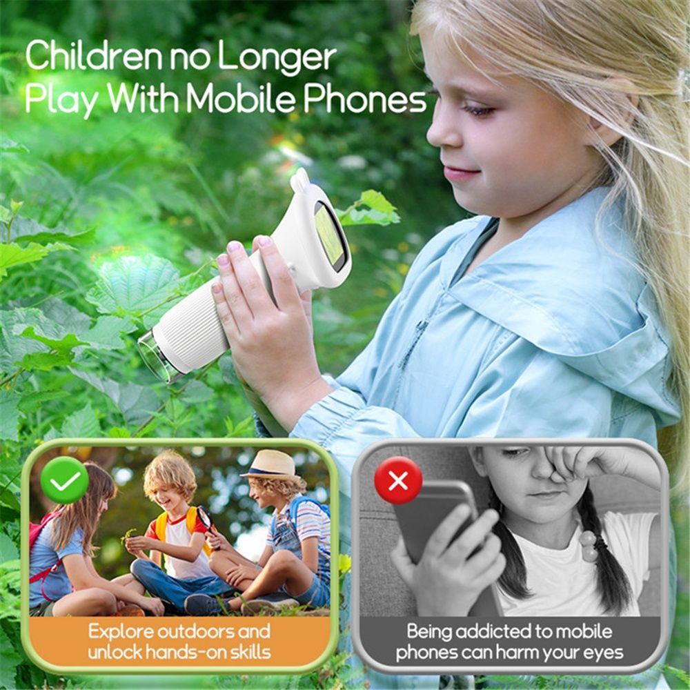 Microscope for Kids, 2" IPS Screen 1000X Handheld Digital Microscopes HD Pocket Portable Mini USB Microscope Camera, PC Compatible, Science Edu Fun Birthday Gifts Toys for Children Students