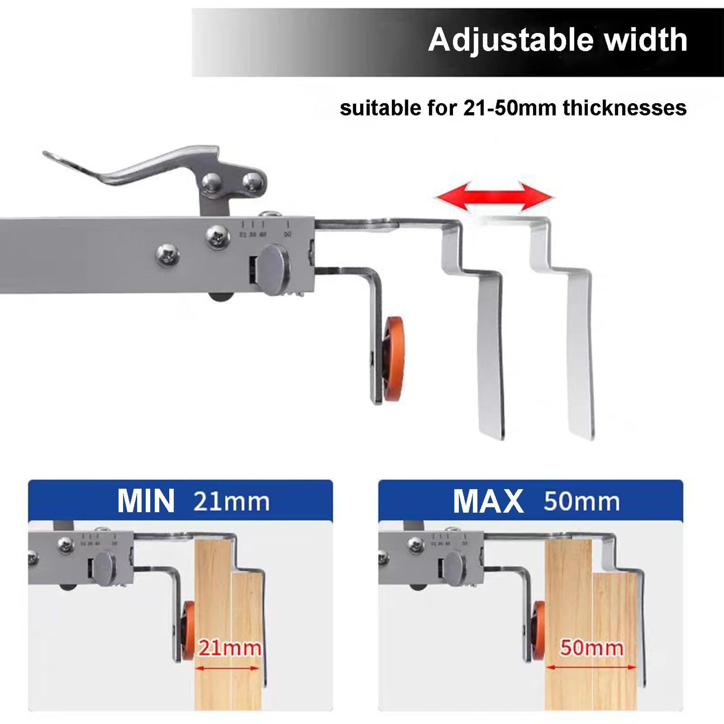 Drawer Front Installation Clamps, 2 Pack Adjustable Drawer Fixing Clamp Stainless Steel, Drawer Front Clamps, Installation Tools for Drawer Cabinet, Quick & Easy Installation of Drawer Fronts