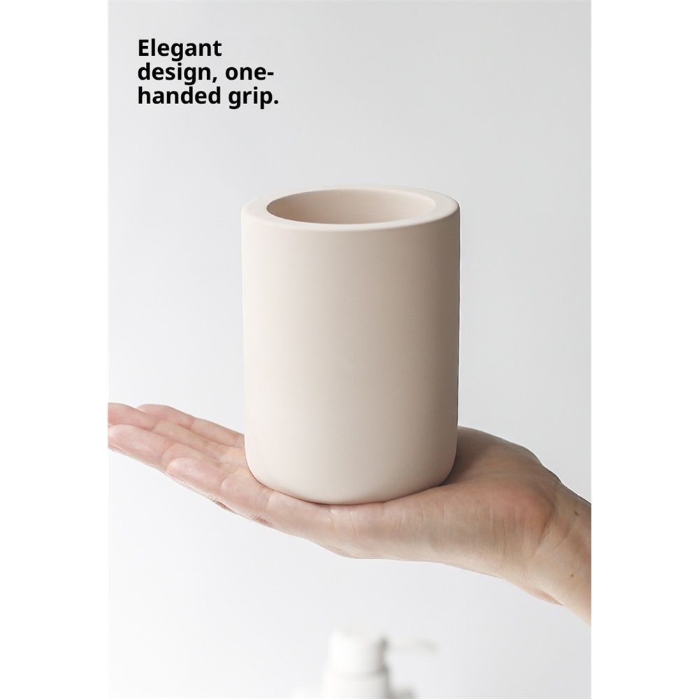 Drying Stone Toothbrush Holder, Diatomite Toothbrush Holders for Bathroom, Quick Drying Electric Toothbrush & Toothpaste Holder Cup, Diatomaceous Earth Bathroom Sink Organizer (beige)