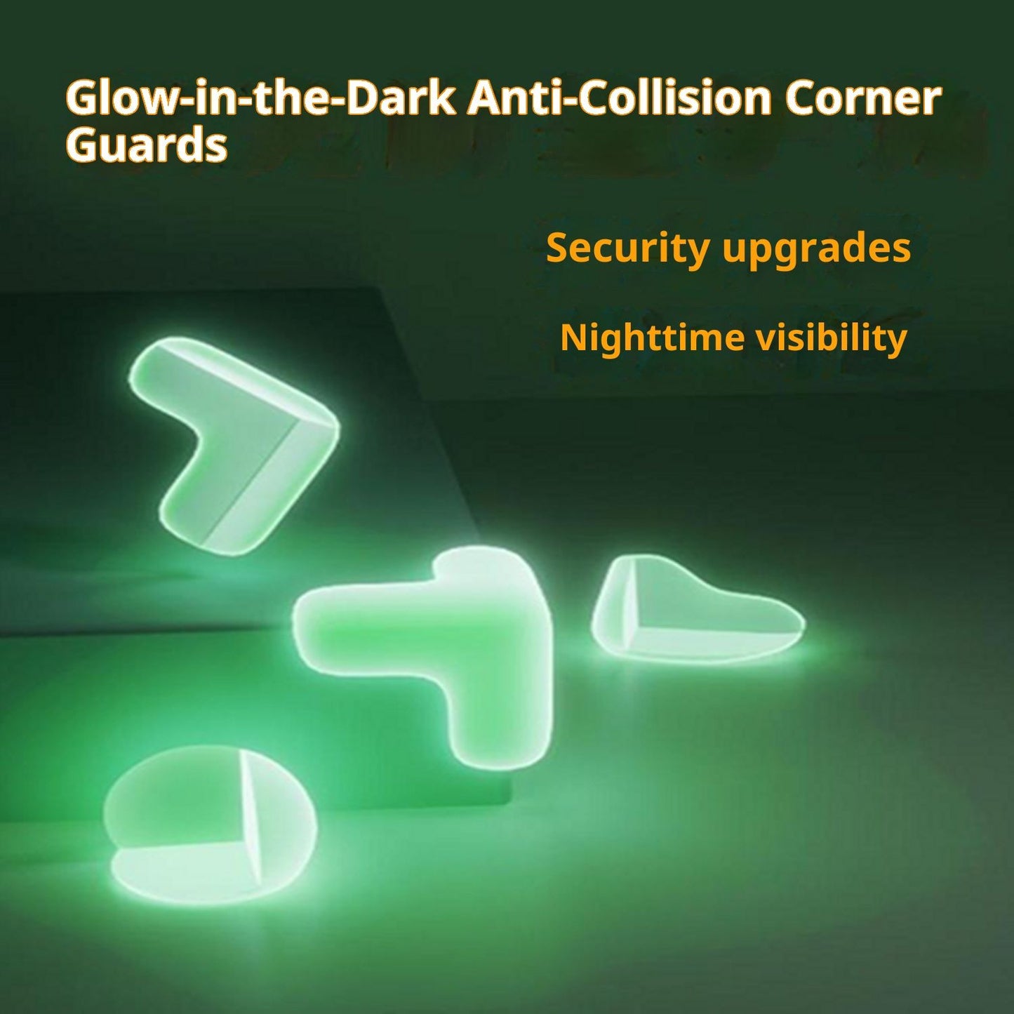 Luminous anti-collision corner protector Furniture Glass Table Desk Cupboard Corner Guards Clear Cushion Cover Protector Bumper 30pcs