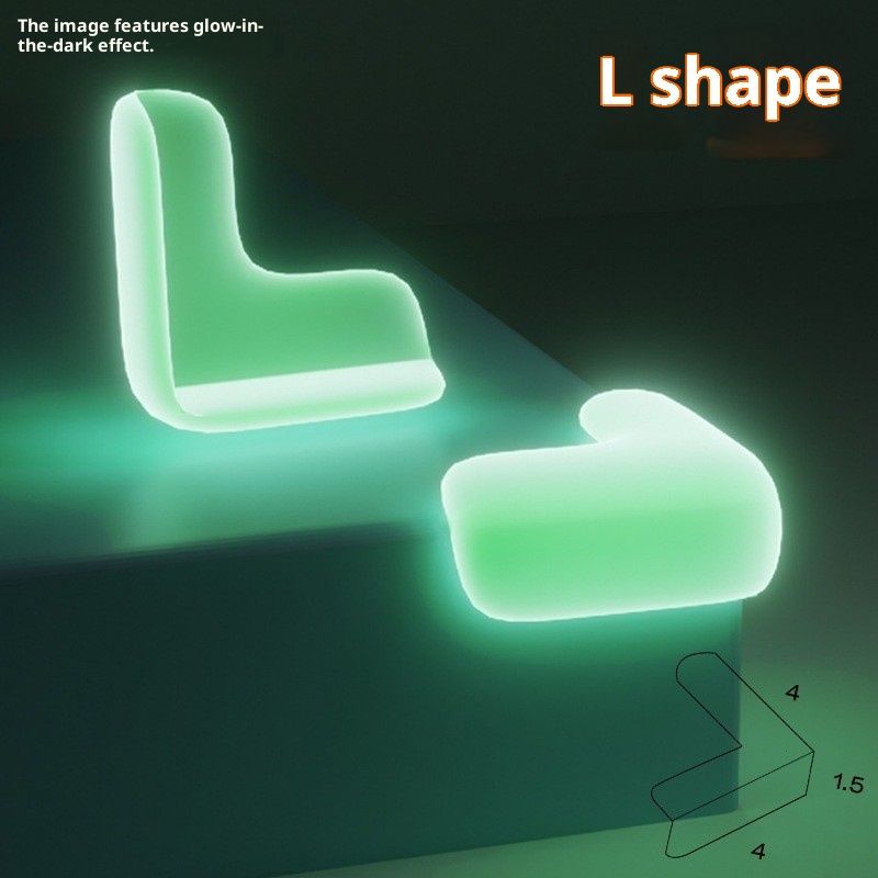 Luminous anti-collision corner protector Furniture Glass Table Desk Cupboard Corner Guards Clear Cushion Cover Protector Bumper 30pcs