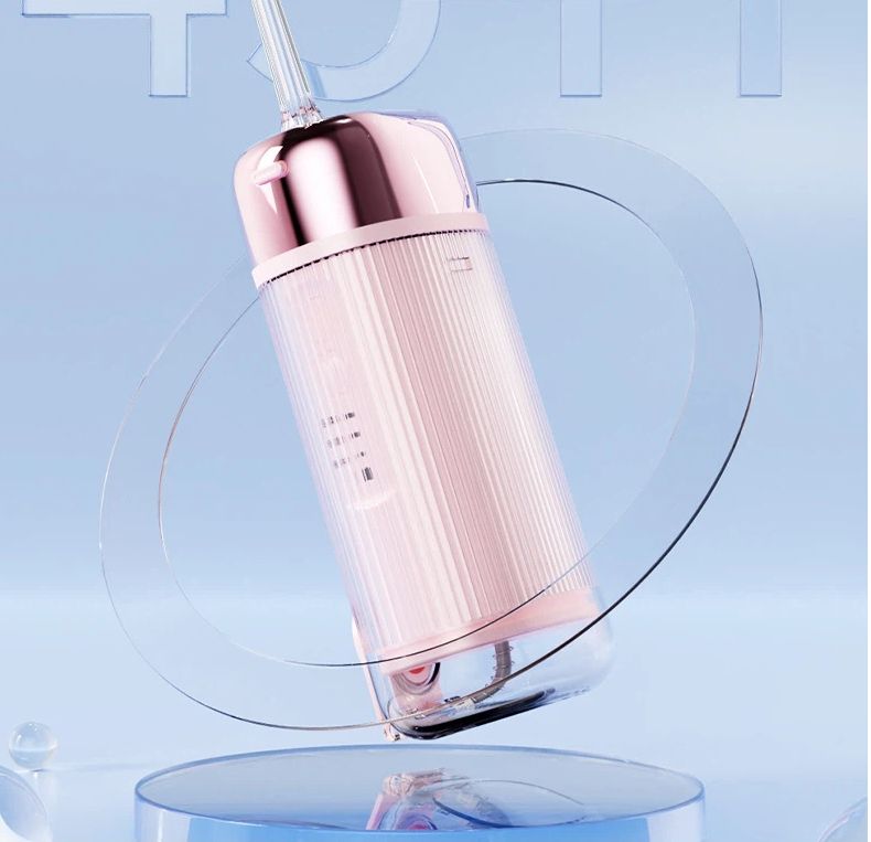 Mini Water Flosser for Travel, Ultra-Portable Cordless Oral Irrigator, IPX7 Waterproof 4 Modes, 180mL Teeth Cleaner for Tonsil Stones & Braces Care - Home & Travel
