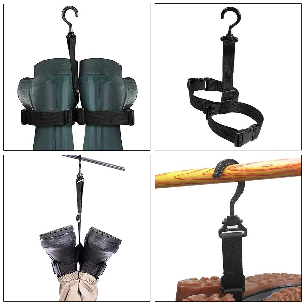 3PCS Fishing Wader Boot Hanger Adjustable Strap for Storage Drying Adjustable Strap Fishing Boot Hangers Fishing Boot Lanyard