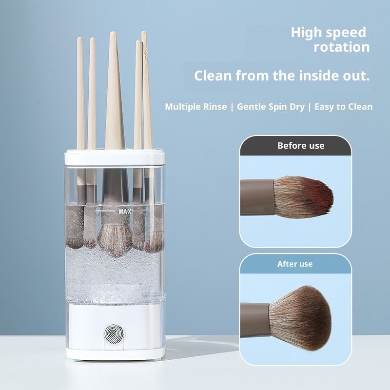 Electric Makeup Brush Cleaner, Multi-Functional Cosmetic Brush Cleaner, Portable Automatic Makeup Brush Cleaning Solution With Dryer-Holder, Charger, USB-C cable, Beauty Gift for Women