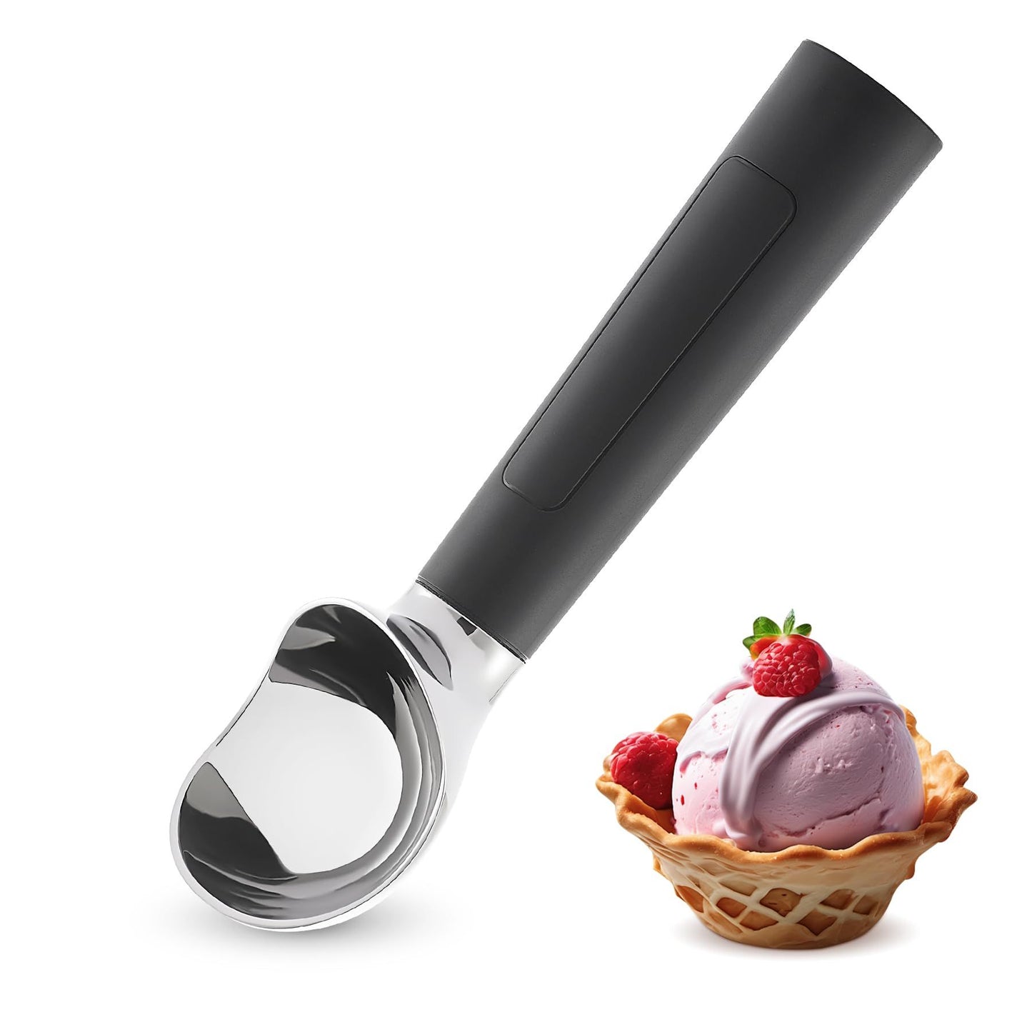 Heated Ice Cream Scoop Rechargeable, Electric Warming Ice Cream Scooper with LED Display Three speed temperature control, Heats to 160°F for Hard Ice Cream, Easy for Seniors & Kids,(Black,)