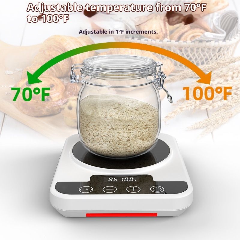 Warmer Mat Upgraded for Home Kitchen – Sourdough Heating Mat 1°F Precision Control (70–100°F), Auto Heat On/Off, 12H Timer, Game Changer for Home Bakers