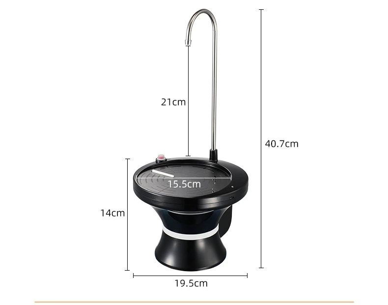 Drinking Water Dispenser Pump, Automatic Electric Drinking Water Bottle Pump USB Rechargeable with 2 Switch Control, Stable and Portable for Home, Kitchen, Office, Camping