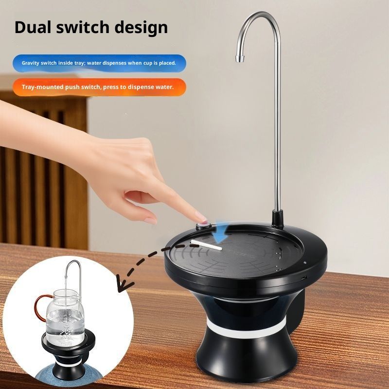 Drinking Water Dispenser Pump, Automatic Electric Drinking Water Bottle Pump USB Rechargeable with 2 Switch Control, Stable and Portable for Home, Kitchen, Office, Camping
