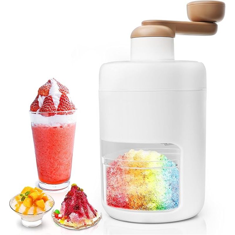 Shaved Ice Machines and Snow Cone Machine-Portable Ice Crusher and Shaved Ice Machine with Ice Cube Trays-BPA Free
