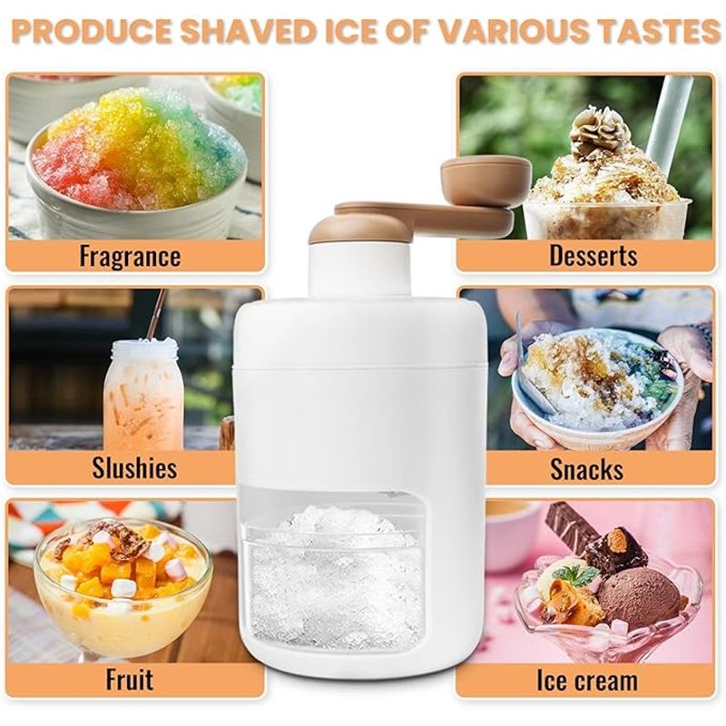 Shaved Ice Machines and Snow Cone Machine-Portable Ice Crusher and Shaved Ice Machine with Ice Cube Trays-BPA Free