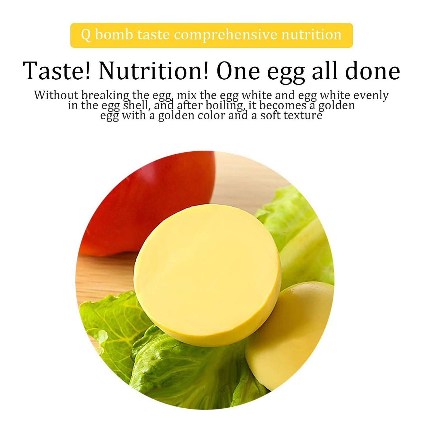 Portable Egg Scrambler Shaker Whisk Hand Powered Golden Egg Maker Eggs Yolk White Mixer Kitchen Gadgets for Mixing the Egg