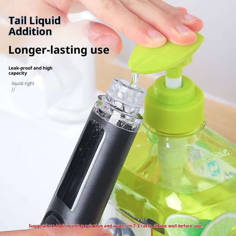 Refillable Soap-Dispensing Dish Brush with Replacement Head,  for Pot Pan Sink Cleaning Dish Scrubber Brush (Yellow)
