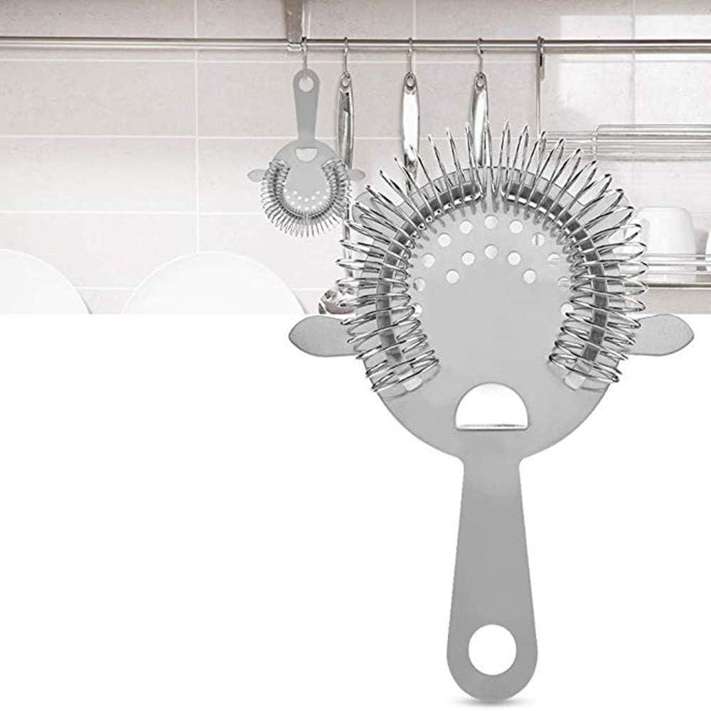 1 Pack of Cocktail Strainer Stainless Steel Bar Cocktail Strainer Filtering Tool for Bar Restaurant Home