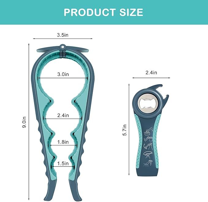 Bottle Opener for Arthritic Hand,Jar Opener for Old People, Children, Women, Those with Weak Hands,Multifunctional Kitchen Gadgets