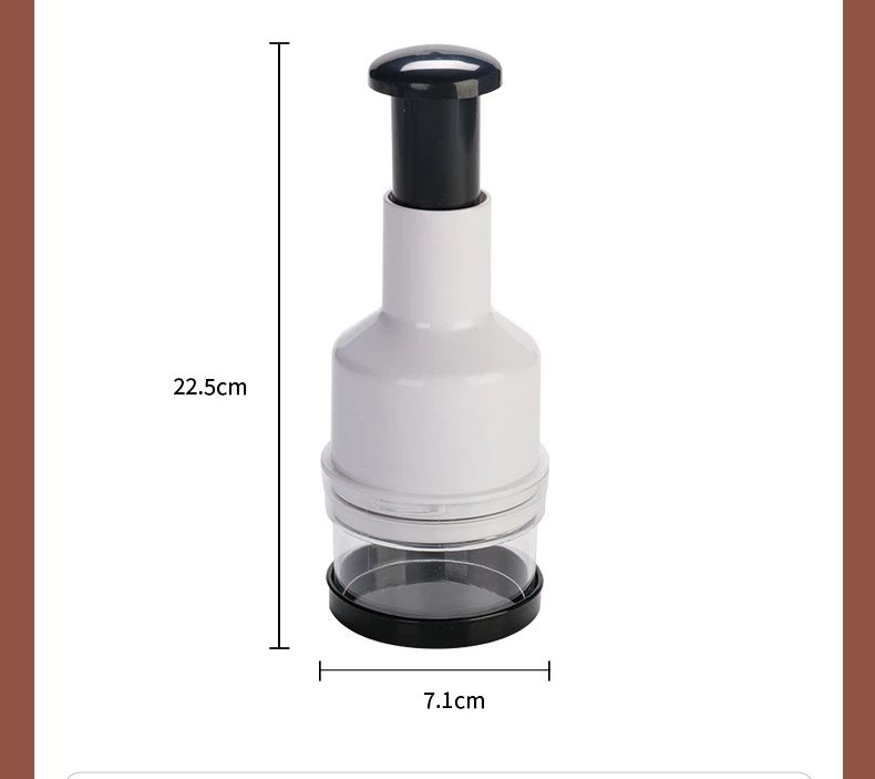 Vegetable Chopper, Food Chopper Manual Hand, Onion, Salad, Garlic, Nut & Veggie Cutter, Dishwasher Safe, White