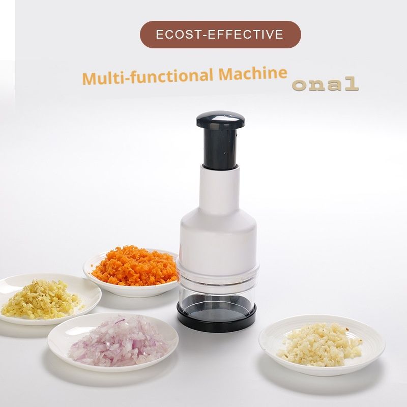 Vegetable Chopper, Food Chopper Manual Hand, Onion, Salad, Garlic, Nut & Veggie Cutter, Dishwasher Safe, White