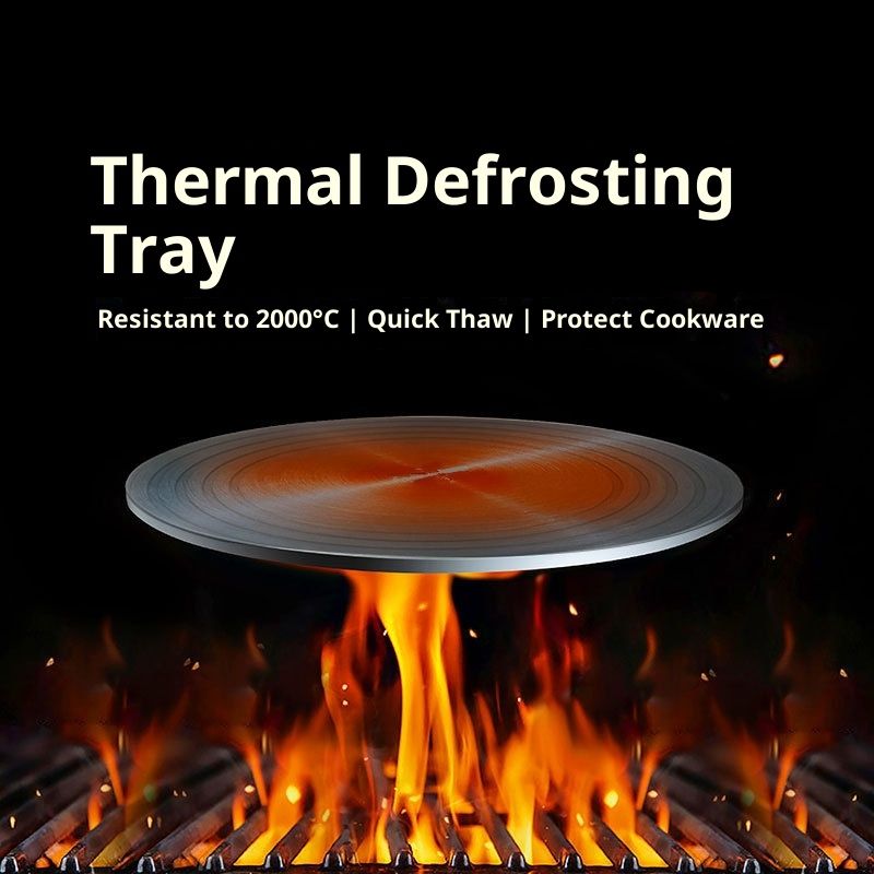 Heat Diffuser For Gas Stovetop,Cookware Accessories,Stove Diffuser for Pot Protection,Round Fast Defrosting Tray,Multifunctional Thawing Plate for Defrosting of Frozen Food (11Inch)