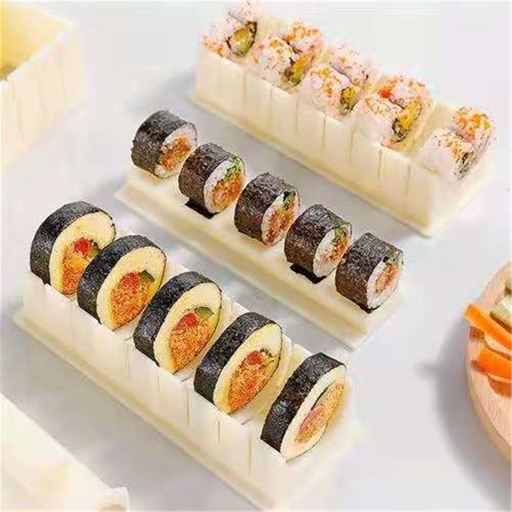 Sushi Maker, Sushi  Mold Set - Easy Sushi Making Kit, Help to Make Round Shaped Sushi，10-piece set