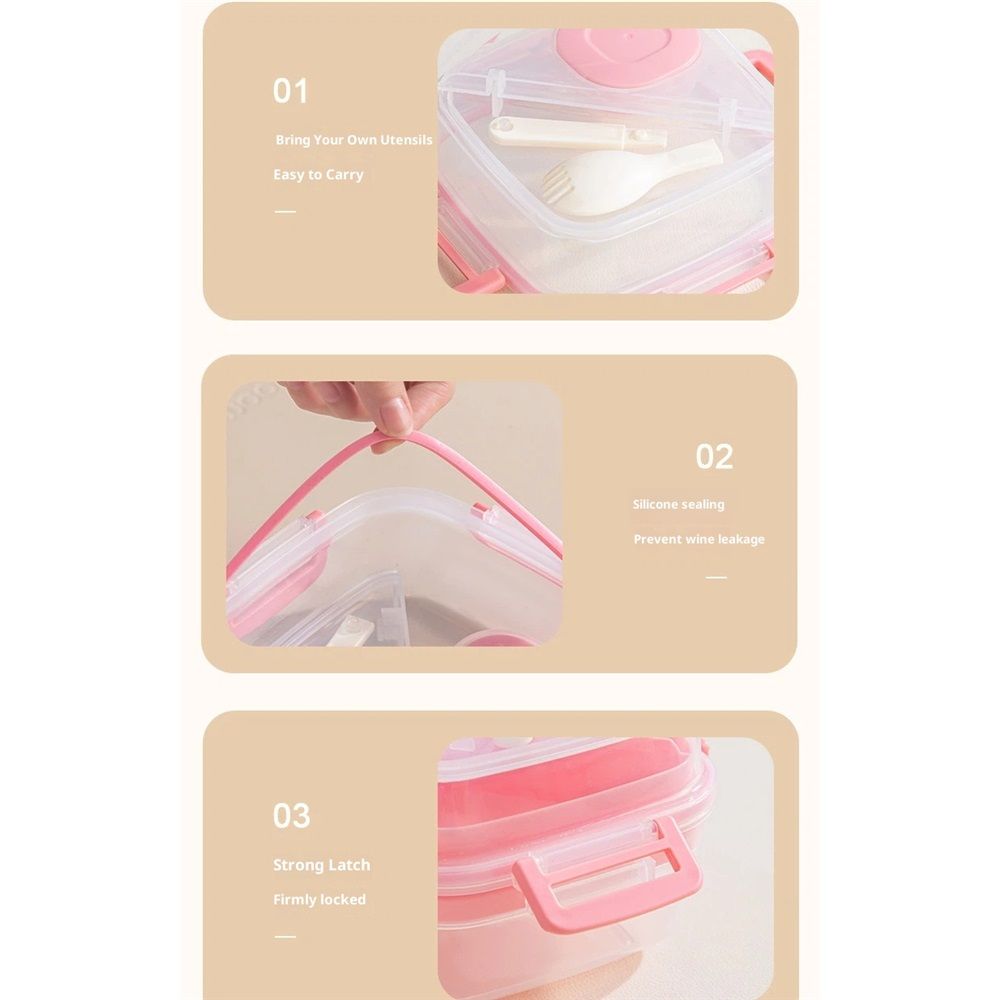 Salad Container For Lunch, Salad Lunch Container For Adults, Salad Bowl Kit With Compartments For Salad Dressing & Toppings