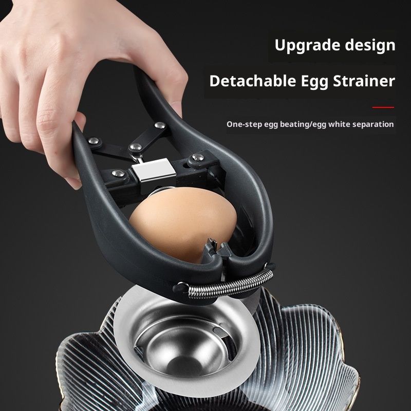 Stainless Steel Egg Separator Automatic Egg Cracker for Raw Egg White Separator Tool Handheld Egg Opener Easy Eggshell Cutter Creative Kitchen Gadget Tool