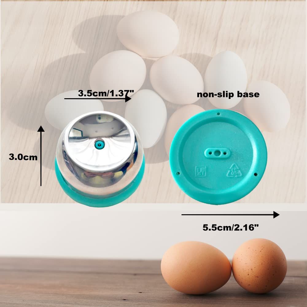 Stainless Steel Egg Piercer With Sturdy Base, Egg Hole Puncher to Get Good Hard Boiled Eggs, 2 Pcs