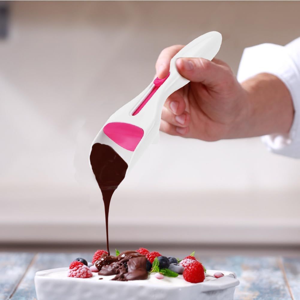 2pcs Cupcake Scoop, Cupcake Batter Scoop Batter Dispenser Sliding Button Dispenses DIY Bakeware Measuring Equal Amounts Kitchen Gadget Baking Tool Flour Distribution Silicone Plunger