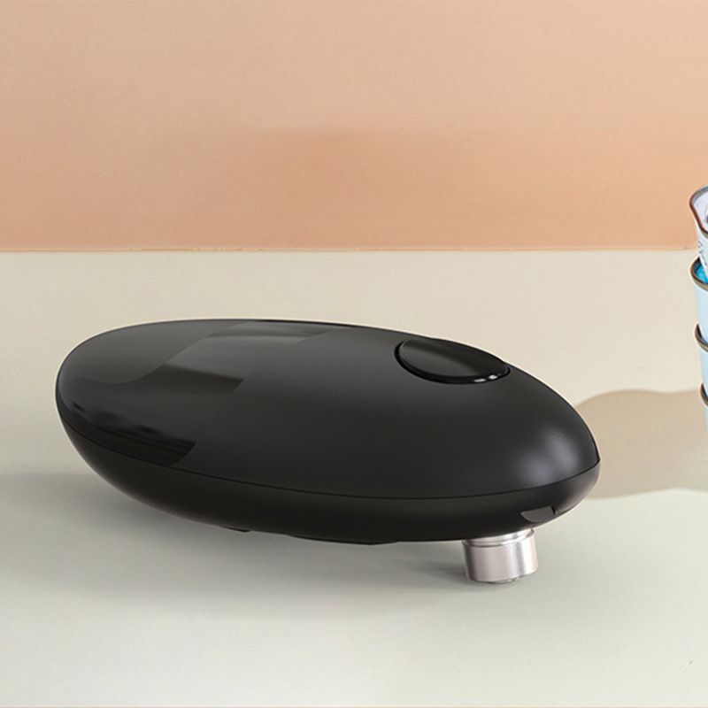 Auto Electric Can Opener: Open Your Cans with A Simple Press of Button - Automatic, Hands Free, Smooth Edge, Food-Safe, Battery Operated, Black（15.9*6.4*6.4cm)（Need to bring your own battery）