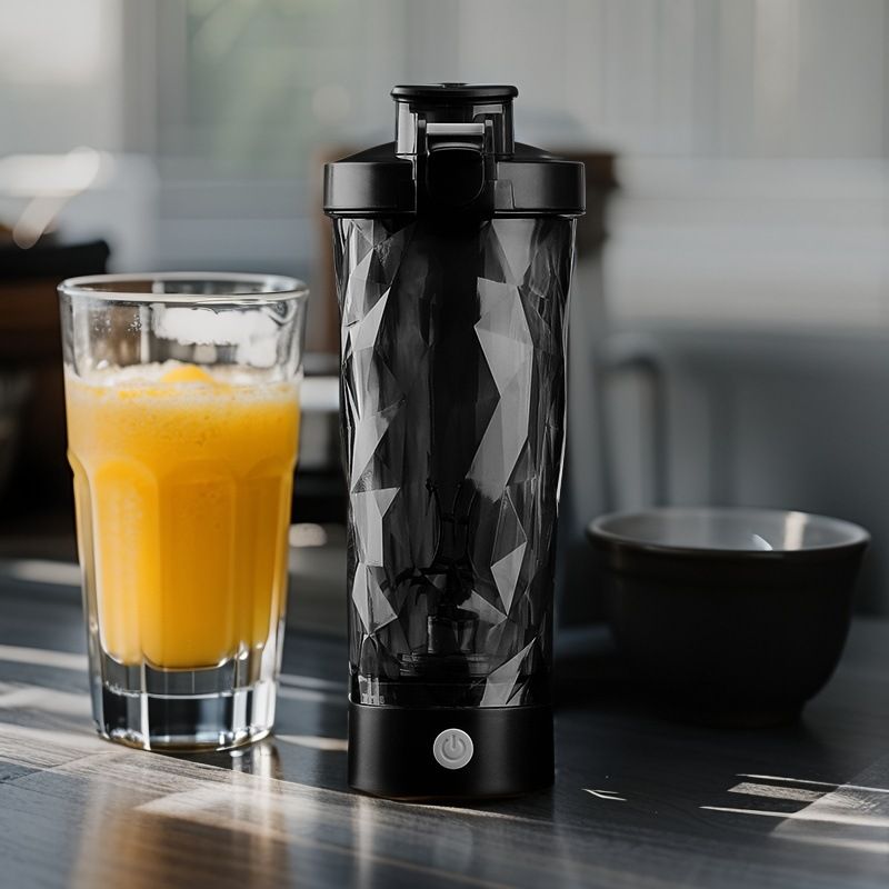 Premium Electric Protein Shaker Bottle, Made - BPA Free -601-700ml Vortex Portable Mixer Cup/USB Rechargeable Shaker Cups for Protein Shakes
