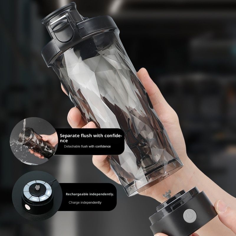Premium Electric Protein Shaker Bottle, Made - BPA Free -601-700ml Vortex Portable Mixer Cup/USB Rechargeable Shaker Cups for Protein Shakes