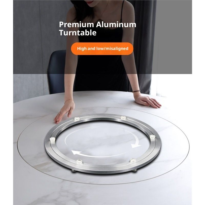 Aluminium Alloy Turntable Bearing, Heavy Duty Swivel Turntable Lazy Rotating Bearing Turntable Round Dining Table Smooth Swivel Plate Hardware (250mm - 10inch)