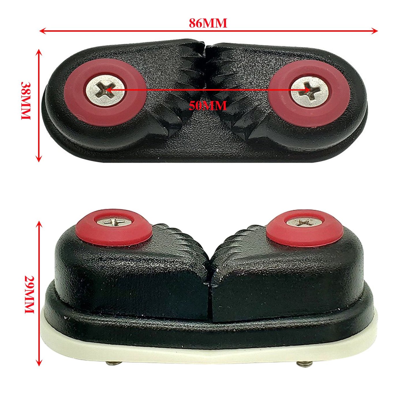 Cam Cleat Ball Bearing Fast Entry for Line Sizes Upto 86*39MM, Aluminum, Sailing Sailboat Kayak(3PCS)