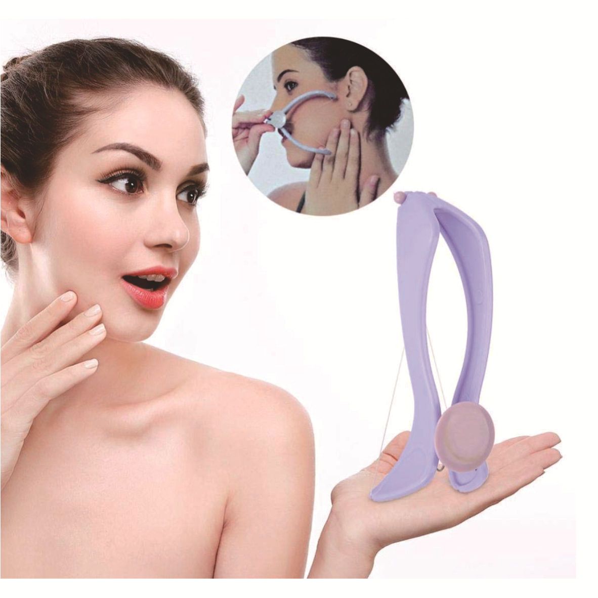 Facial Hair Removal for Women, with Threading Removal Tool, Portable Size for Facial, Neck Hair（ 19.5x8.5x5cm）