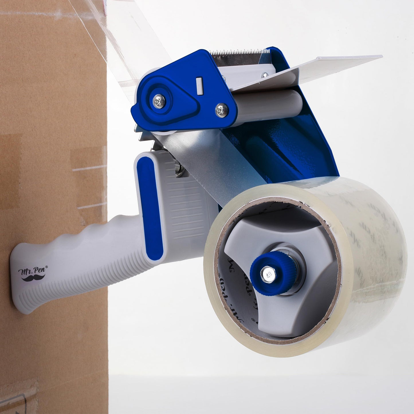 Heavy Duty Packaging Tape Dispenser, 2 Inch Tape Gun with Clear Tape, Packaging Tape Dispenser（blue）