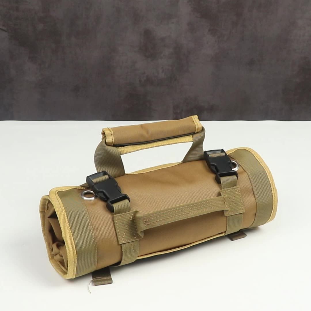 Heavy-Duty Oxford cloth Canvas Tool Roll, Tool Wrap Roll, Tool Roll Bag, Large Roll Up Tool Bag For Mechanics.