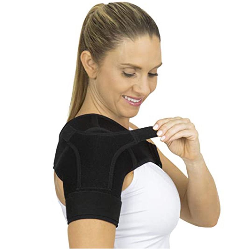 Shoulder Support Brace with Pressure Pad for Men Women, Adjustable Shoulder Brace for Torn Rotator Cuff, Tendonitis, Dislocation, AC Joint, Bursitis, Labrum Tear, Pain,universal