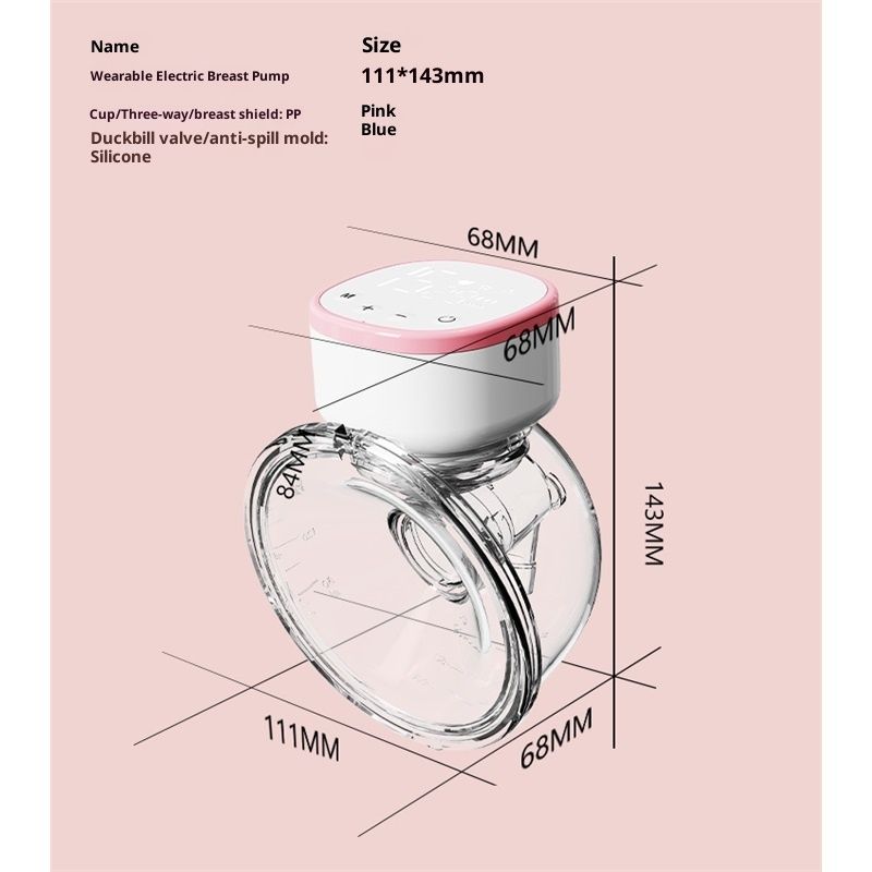 Upgraded Wearable Breast Pump, Hands-Free Design with Extended Battery Life & LED Display, Double Electric Portable Pump with 5ModesPink