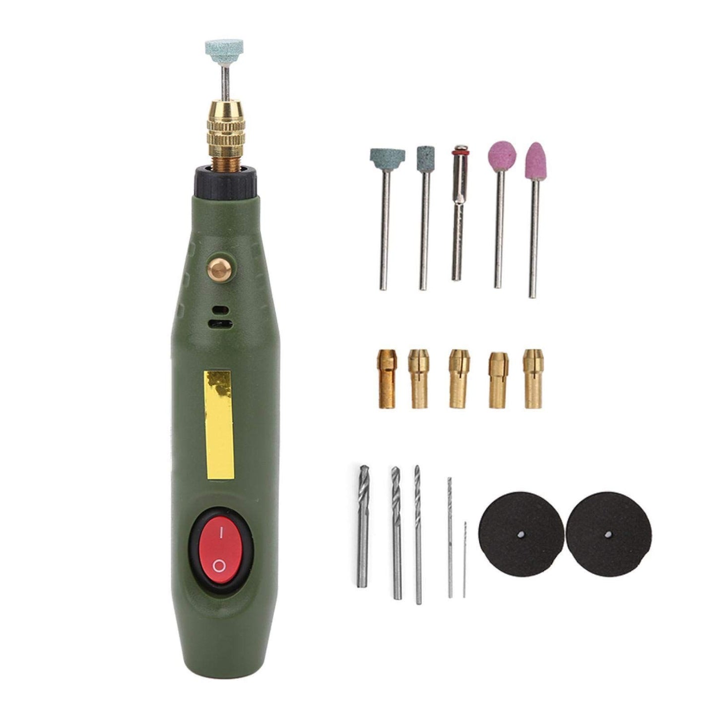 Electric Drill Rotary Tool Grinder Engraver Carver Accessory Kit for Agate Wood Carving Drilling Etching Sanding Polishing 18000RPM (US Plug)