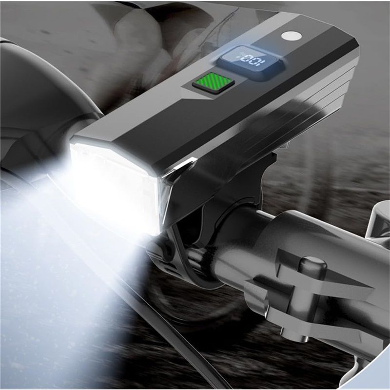 2025 New Bike Lights for Night Riding, 1600 Lumens Rechargeable Super Bright Bicycle Headlight , Waterproof LED Display Bicycle Lights Sets