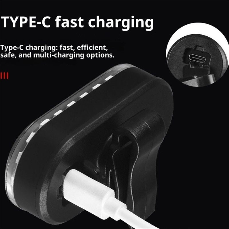 Bike Tail Light, Super Bright Cyclist Safety LED Warning Bike Flashlight,14 Modes Skateboard Light, Bicycle Rear Light Rechargeable & Waterproof, for Scooter Light Accessories