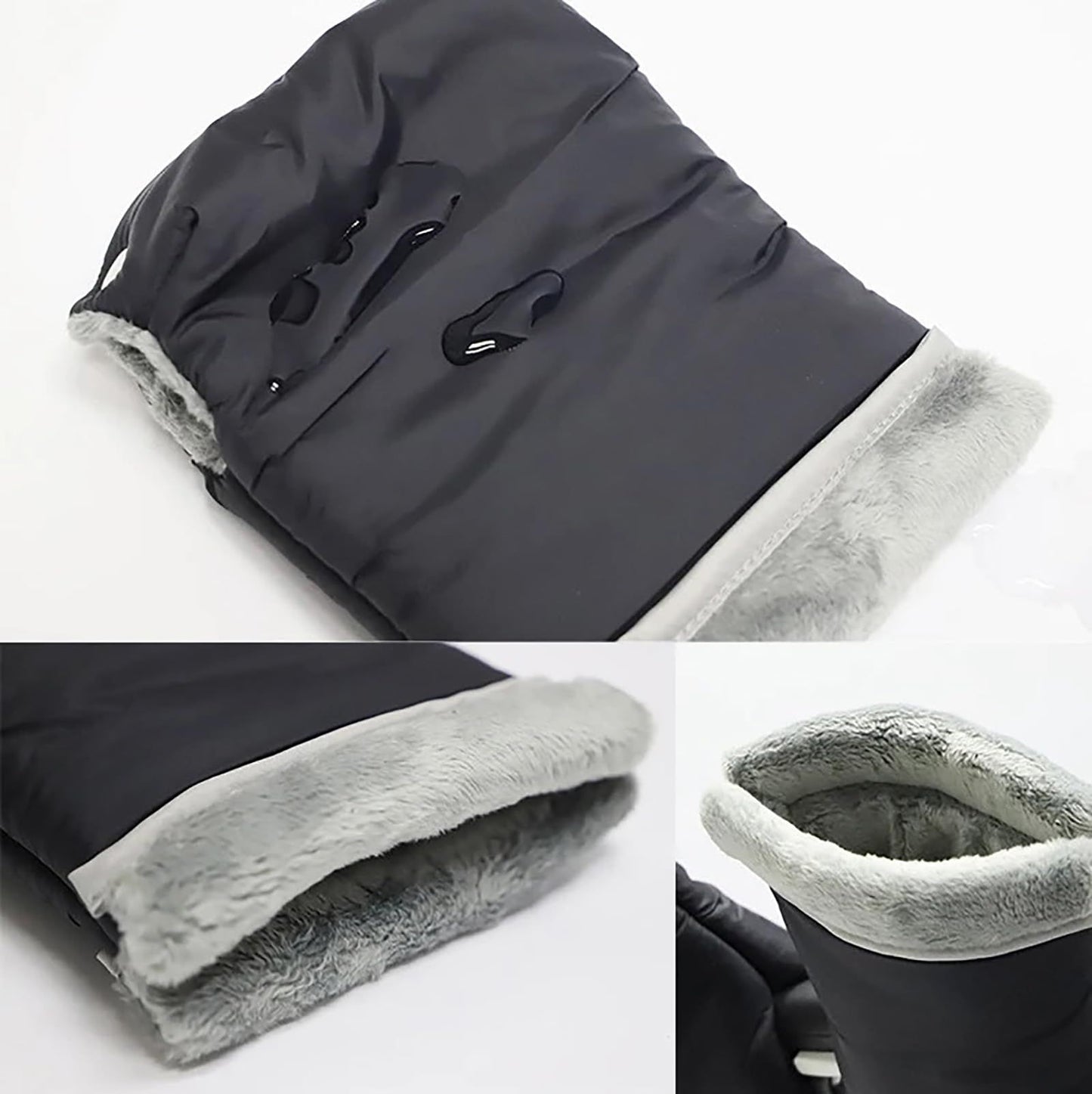 Enfant Stroller Warmmuffs Gloves - Anti-Freeze Stroller Mittens for Handlebars, Water Repellent Hand Warmer Muff for Cold Weather, Plush Lined Stroller Warmmuffs