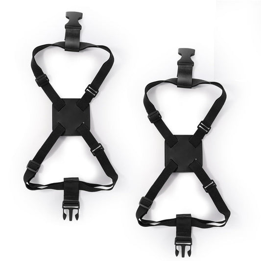 Luggage Bungee Straps for Attaching Bags - 2 Pack Adjustable Elastic Luggage Straps with Buckle, Black Luggage Strap for Suitcases Handle Carry on Add Bag, Backpack, Purse,