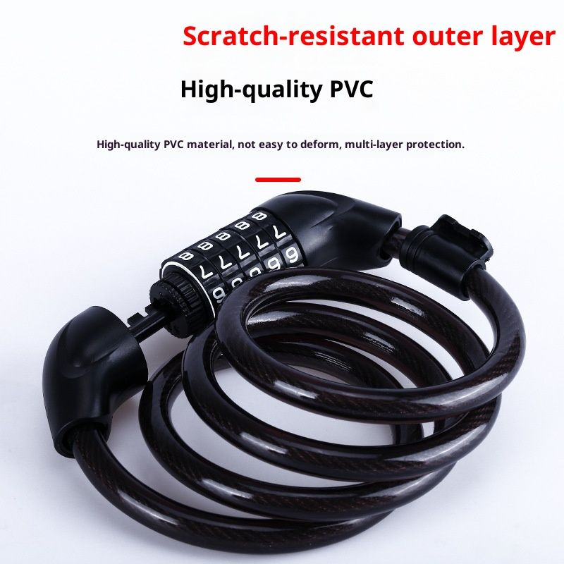 Bike Lock,  Bike Locks Cable, High Security 5 Digit Resettable Combination Coiling Bicycle Lock, Heavy Duty Anti Theft Cable Locks
