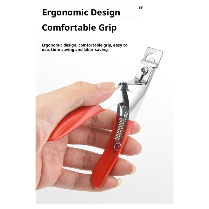 Nail Clippers Acrylic Nail Cutter Acrylic UV Gel False Nail Tips Edge U Clipper Cutter Manicure Tools Trimmers Nail Art Tools Acrylic Nail Clippers（red 2pcs）