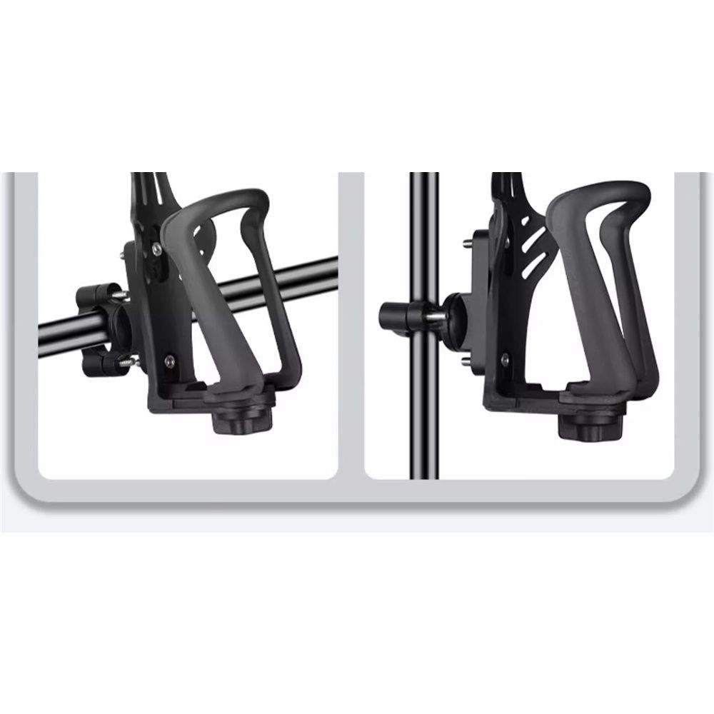 Bike Water Bottle Holder, Universal Motorcycle Drink Holder Fits Handlebar & Frame with Screw Tool, Bicycle Bottle Cage Accessories for Kids Adults (Compatible with 2.16-2.95" Diameter Cup)