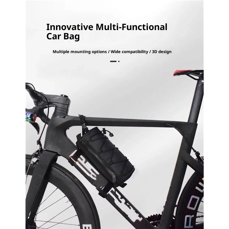 Bike Handlebar Bag Small Bicycle Handle Bar Bag Handy Front Bike Bags Handlebar Storage Pouch Pack with Shoulder Strap Little Mountain Road Bike Barrel Bag